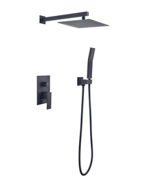 10 Inch Shower Head Bathroom Luxury Rain Shower Complete Combo Set Wall Mounted