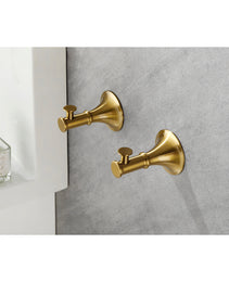 6 Piece Brass Bathroom Towel Rack Set Wall Mount