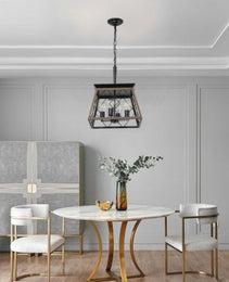 Farmhouse Chandelier 4 Lights Vintage Antique Chandelier Lamps
