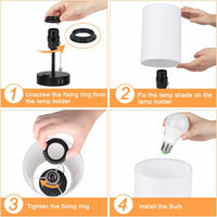 Bedside Table Lamps for Bedrooms Nightstand Lamp RGB Color Changing Bedside Lamp with 2 USB Charging Port and AC Outlet, 3 Way Dimmable Small Modern Lamp for Home Living Room Bedroom Party