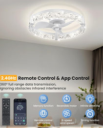 20 Inch Ceiling Fan With Ultra High Brightness Lighting