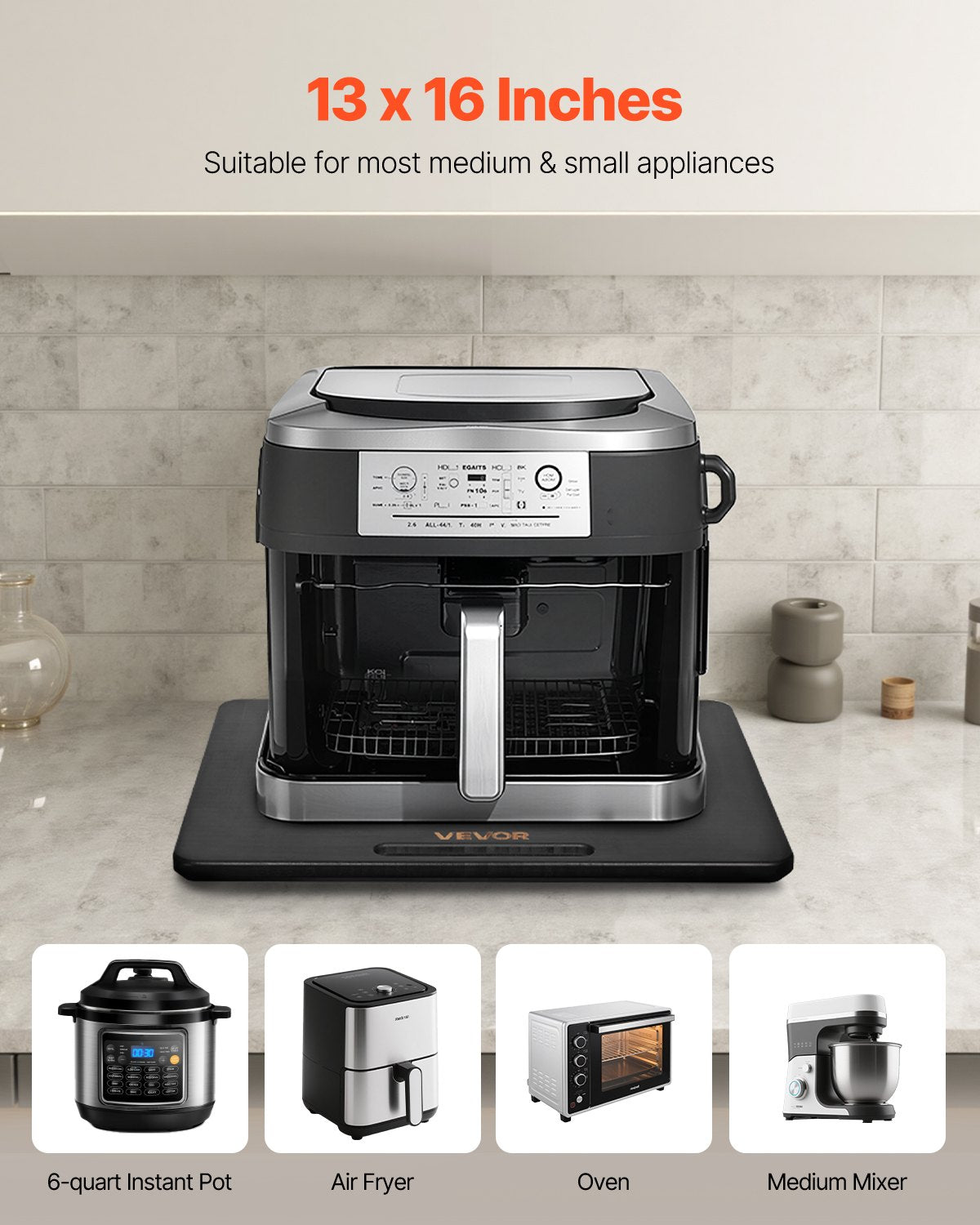 Appliance Slider 13 X 16 In Sliding Tray For Coffee Maker Black