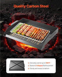 22x16 In Flat Top Griddle Carbon Steel Universal BBQ Grill Pan Cookware