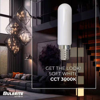 40-Watt Equivalent Soft White Light T6 (E12) Candelabra Screw Base Dimmable Milky LED Light Bulb (4 Pack)