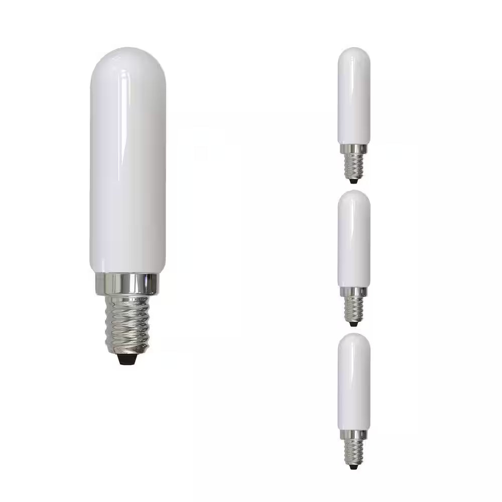 40-Watt Equivalent Soft White Light T6 (E12) Candelabra Screw Base Dimmable Milky LED Light Bulb (4 Pack)