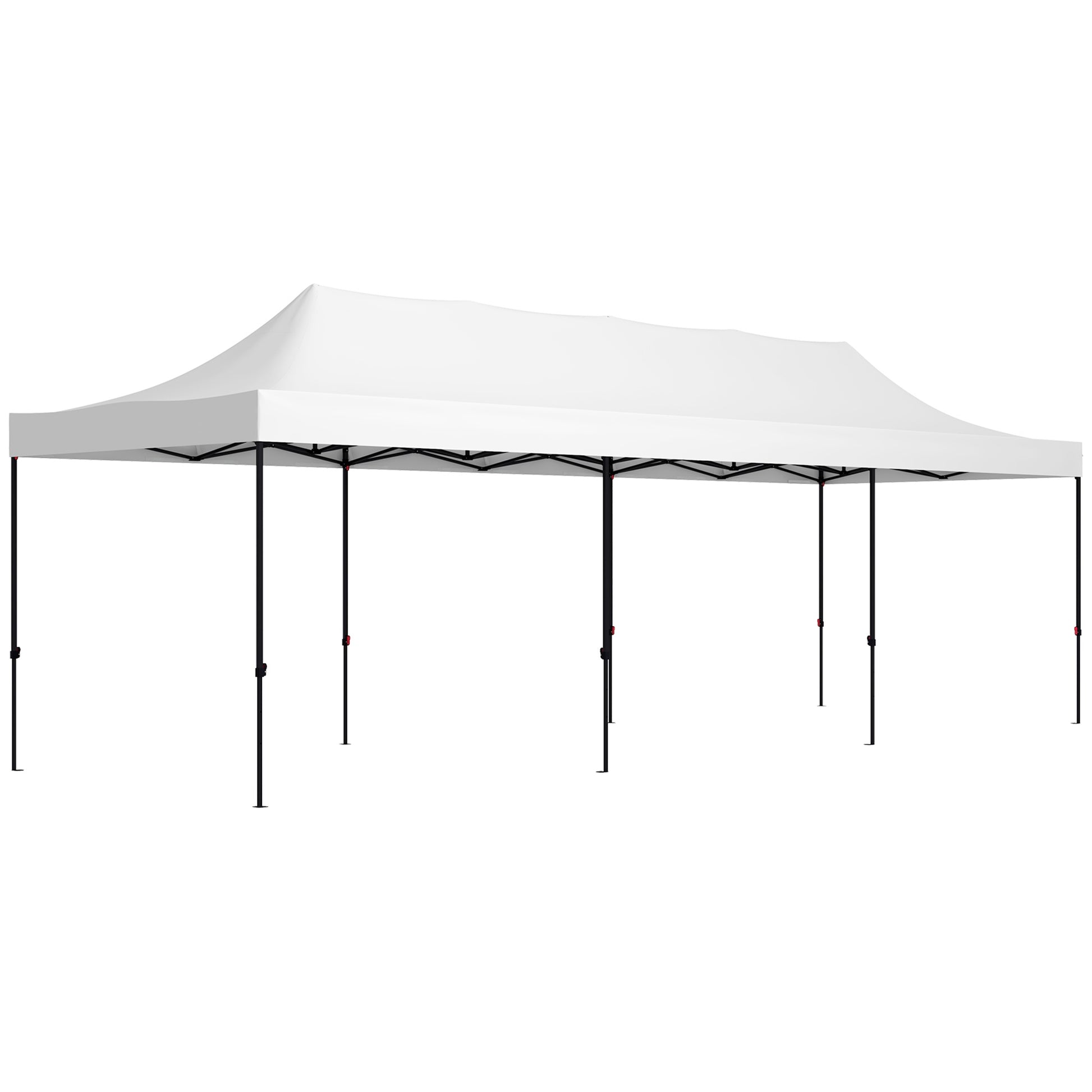 9.5' x 28' Pop Up Canopy Tent, Instant Tent for Parties, Height Adjustable, with Carry Bag and Sand Bags