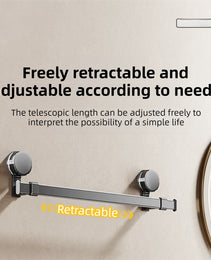 1 Suction Cup Telescopic Towel Rod