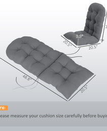 Adirondack Chair Cushions Set of 2, Tufted High Back Patio Non-Slip Cushions for Adirondack Chairs, Gray