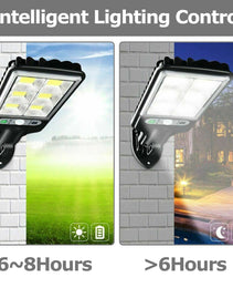 LED Solar Motion Sensor Light Bright Garden Outdoor Street Wall Lamp Solar Wall Lamp Lights Outdoor Road Lamp For Garden, Yard, Garage, Path