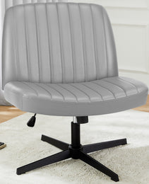 Cross-Legged Chair,No Wheels Armless Swivel Home Office Chair