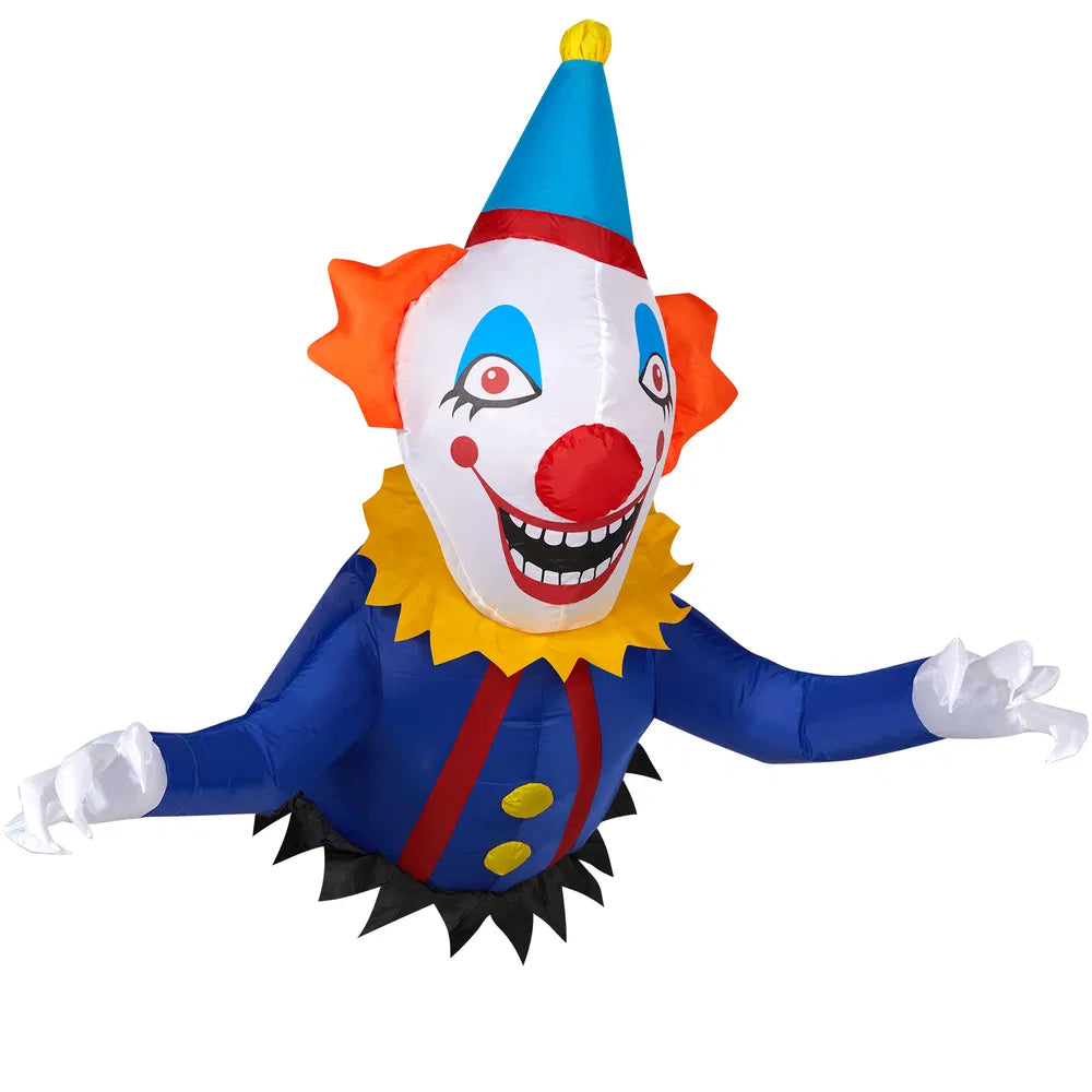 3.3-ft LED Clown Window Halloween Inflatable