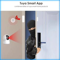 Tuya Wi-Fi Smart Door And Window Sensor with Magnetic Switch Alexa & Google Home Compatible Home Automation Security