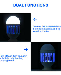 Bug Zapper Light Bulb Mosquito Lamp Fly Trap Killer Indoor Outdoor Insect E26 E27