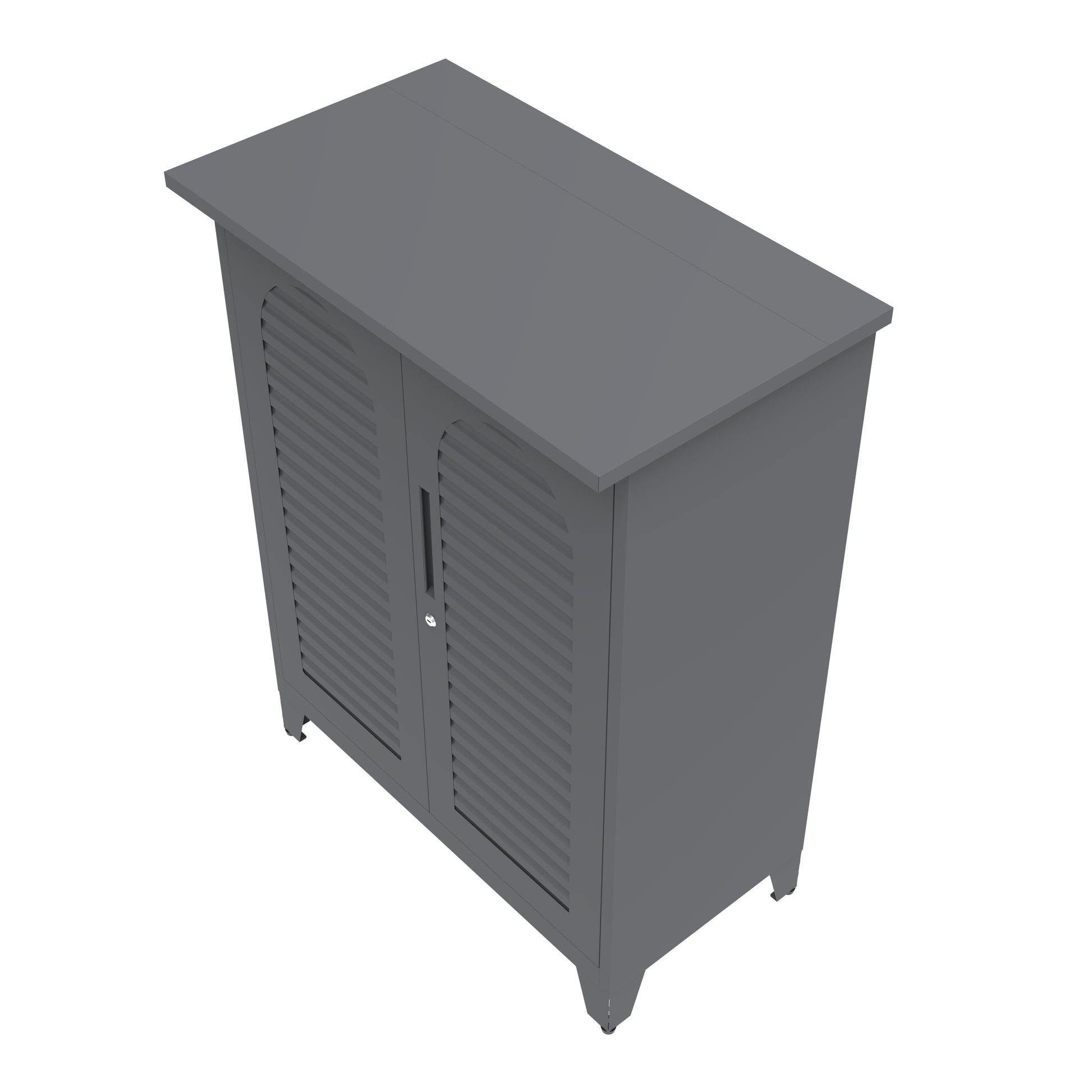 47'' Tall Metal Tool Storage Cabinet, With Ample Storage Space For Garage,Warehouse,Garden,Office, Living Room,Bathroom,Utility Room Slate