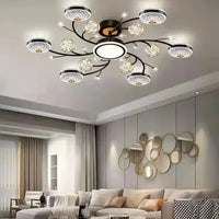 Smart Crystal LED Ceiling Light Modern Chandelier for Living Room, Bedroom, Restaurant & Apartment Decor Lighting