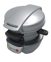 3-in-1 Compact Breakfast Station – 600W Hamburger Maker, Sandwich Press & Fried Egg Toaster