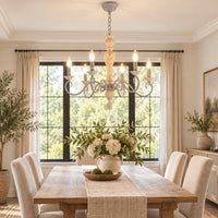 Vintage Orb Oil Rubble Black Chandelier for Dining Room