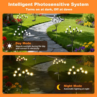 Solar Garden Decorative Lights Yard Patio Pathway Decoration Solar Swaying Light Sway by Wind Outdoor Lights for Walkway