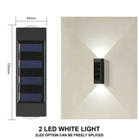 LED Solar Light Outdoor Waterproof Solar Wall Lamp Up and Down Luminous Lighting for Garden Fence Decor Solar Powered Wall Lamp