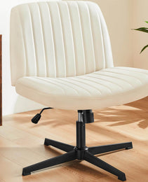 Cross-Legged Chair,No Wheels Armless Swivel Home Office Chair