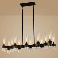 Gold Chandelier,9 Light Farmhouse Chandeliers for Dining Room Light Fixture