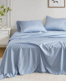 Floral Comforter Set With Bed Sheets Blue Queen