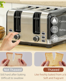 Midnight Series: 3000W Rapid-Boil Kettle & 4-Slice Toaster Set