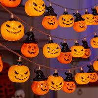Halloween Pumpkins String Lights, Holiday Jack-O-Lantern Pumpkin Lights for Indoor Outdoor DIY Party Hanging Decor