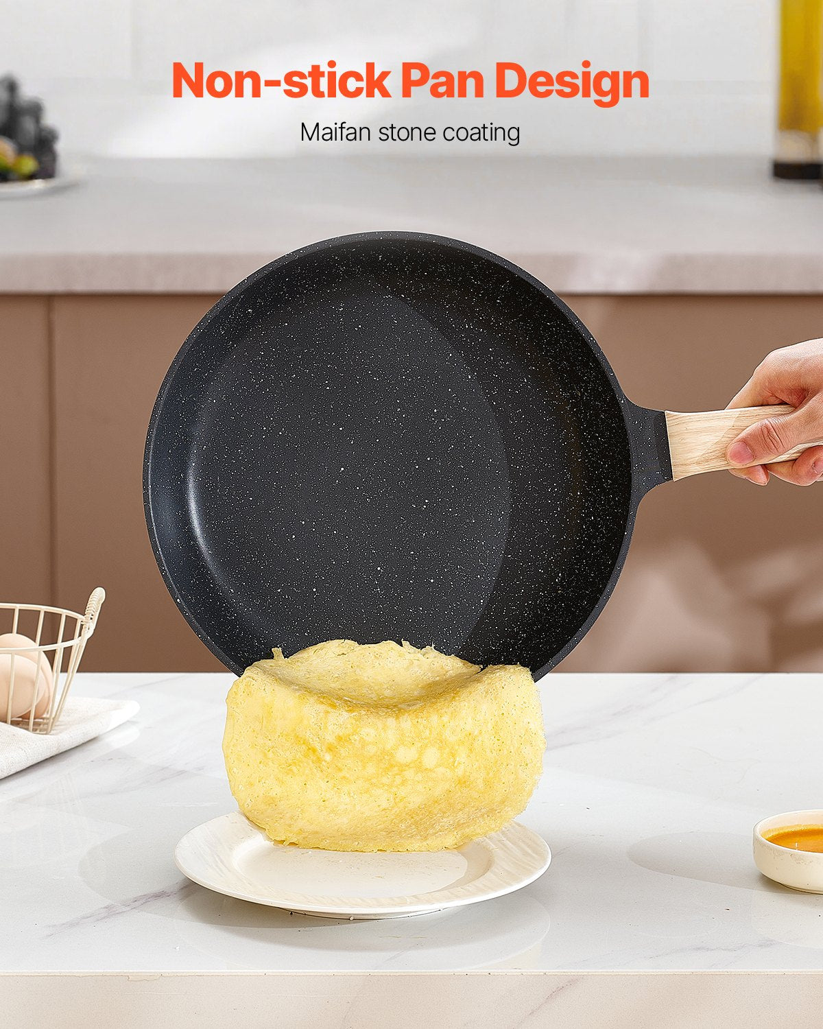 17 Piece Pots And Pans Set Granite Nonstick Kitchen Cookware Induction Black