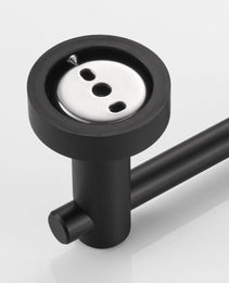 Toilet Paper Holder Matte Black Thicken Space Aluminum Toilet Roll Holder For Bathroom, Kitchen, Washroom Wall Mount