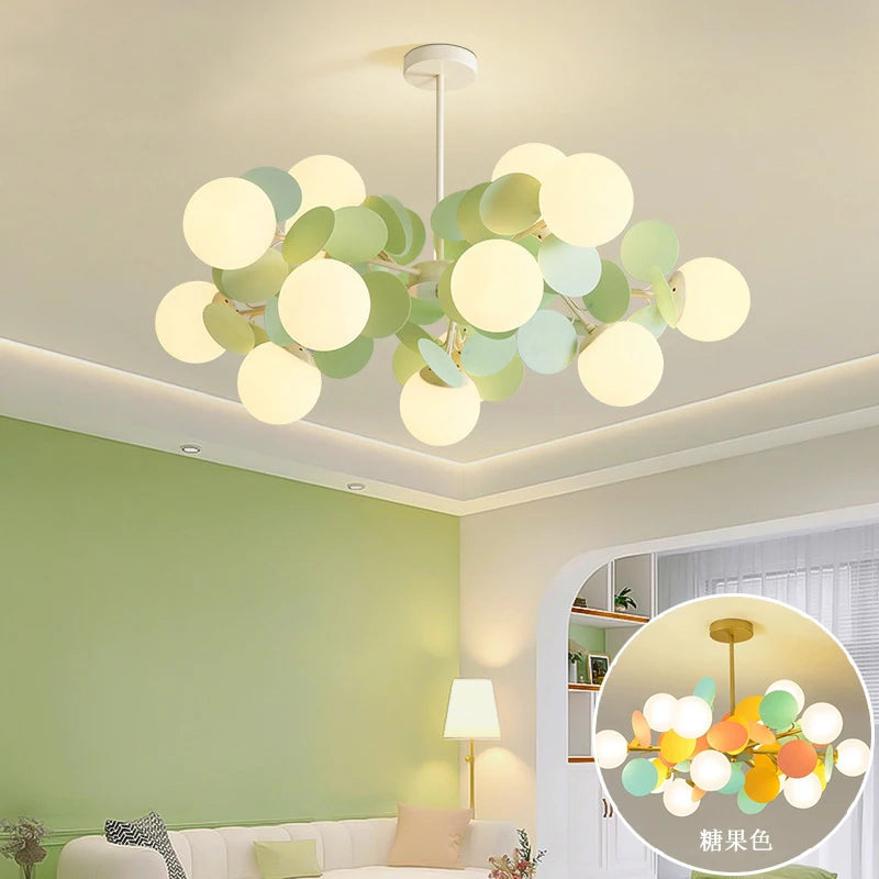 Girls Bedroom Chandelier;Personality Colorful Disc Chandelier Modern Chandelier,Kid Room Bedroom Hallway Closet Girls Room Light