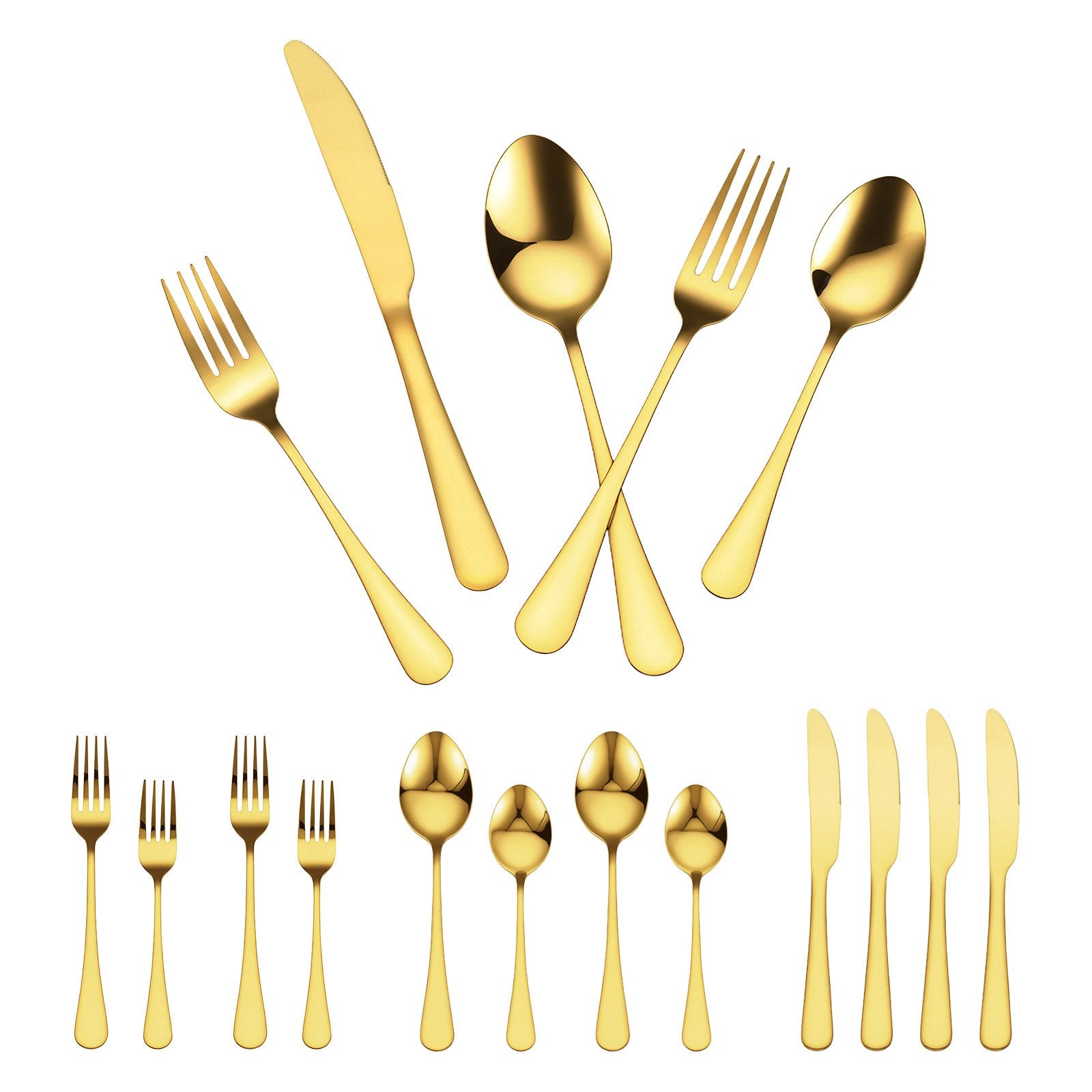 100-Piece Silverware Set Stainless Steel Cutlery Flatware Utensil Kitchen For 20