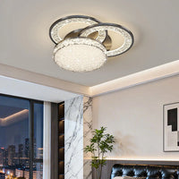 Italian Acrylic Flower Ceiling Lights Modern Smart Luxury Crystal LED Flush Mount Ceiling Lamp Living Room Bedroom Home Decor