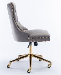 Home Office Chair With Tufted Velvet Buttons