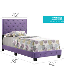 Charming Purple Twin Bed For Stylish Spaces
