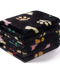 Pet Blanket Dog Cat Pad Warm Blanket Confetti Bone Dog's Paw Blanket