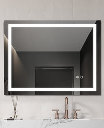 LED Bathroom Mirror With Touch Button Control