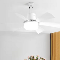 2026 Home E27 LED Ceiling Fan Light Wireless Remote Control with Stepless Dimming Night Lights Smart Fan for Room Office Study