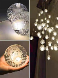 Spiral Staircase Living Room Chandeliers Crystal Ball Led Ceiling Light Lustre Chandelier Modern 2026 Decoration Bedroom Dining