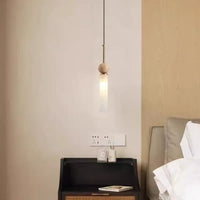 Cave Stone Wabi-Sabi Bedroom Bedside Chandelier Creative Cream Homestay Vintage Nordic Restaurant Pendant Lamp