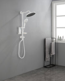 ShowerSpas Shower System, With 10 Rain Showerhead, 4-Function Hand Shower, Adjustable Slide Bar And Soap Dish