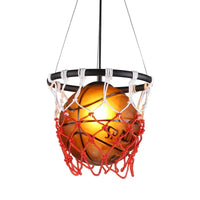Retro American Glass Pendant Lights Basketball Led Industrial Children's Room Bedroom Chandelier Kids Gift Home Hanging Lighting