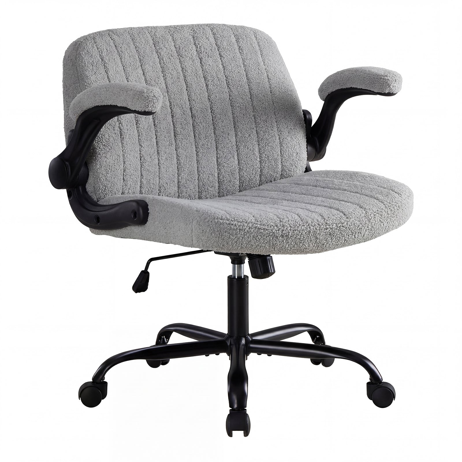 Office Chair With Wheels, Wide-leg Cross-style Desk Chair, Adjustable Rotating Chair With Flip-up Armrests