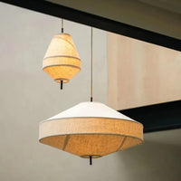 Japanese Wabi Sabi Fabric Pendant Light Living Room Bedroom Restaurant Bar Chandelier Home Decor Lustre Indoor Lighting Fixtures