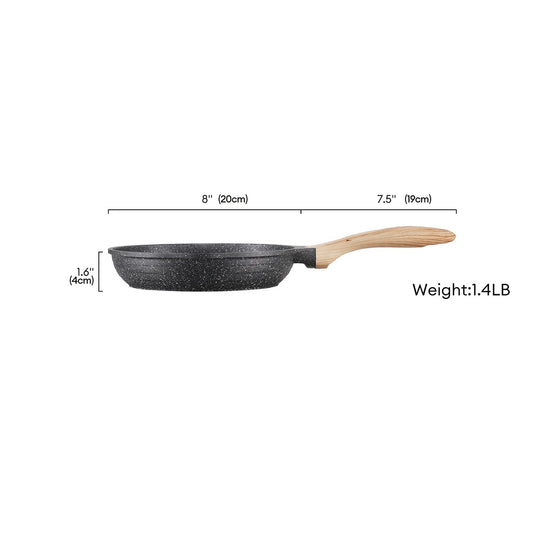 JEETEE 8 Inch Nonstick Frying Pan, Stone Coating Cookware, Nonstick Omelette Pan With Heat-Resistant Handle, Induction Skillet For Eggs