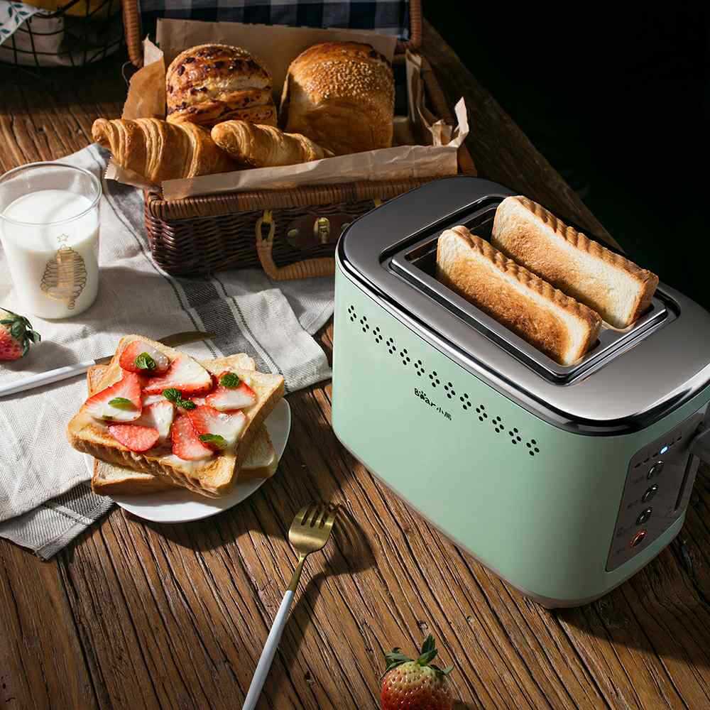 DSL-C02A1 Morning Mist Green Toaster – 730W Retro-Style 2-Slice Breakfast Station