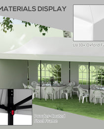 9.5' x 28' Pop Up Canopy Tent, Instant Tent for Parties, Height Adjustable, with Carry Bag and Sand Bags