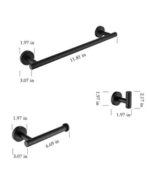 3-piece Set Of Bathroom Hanger Towel Rails