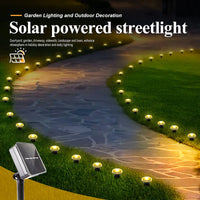 Solar LED Garden Pathway Light 15/30LEDS 8 Modes Outdoor Waterproof Lawn Lamp for Camping Weddings Christmas Holiday Lighting