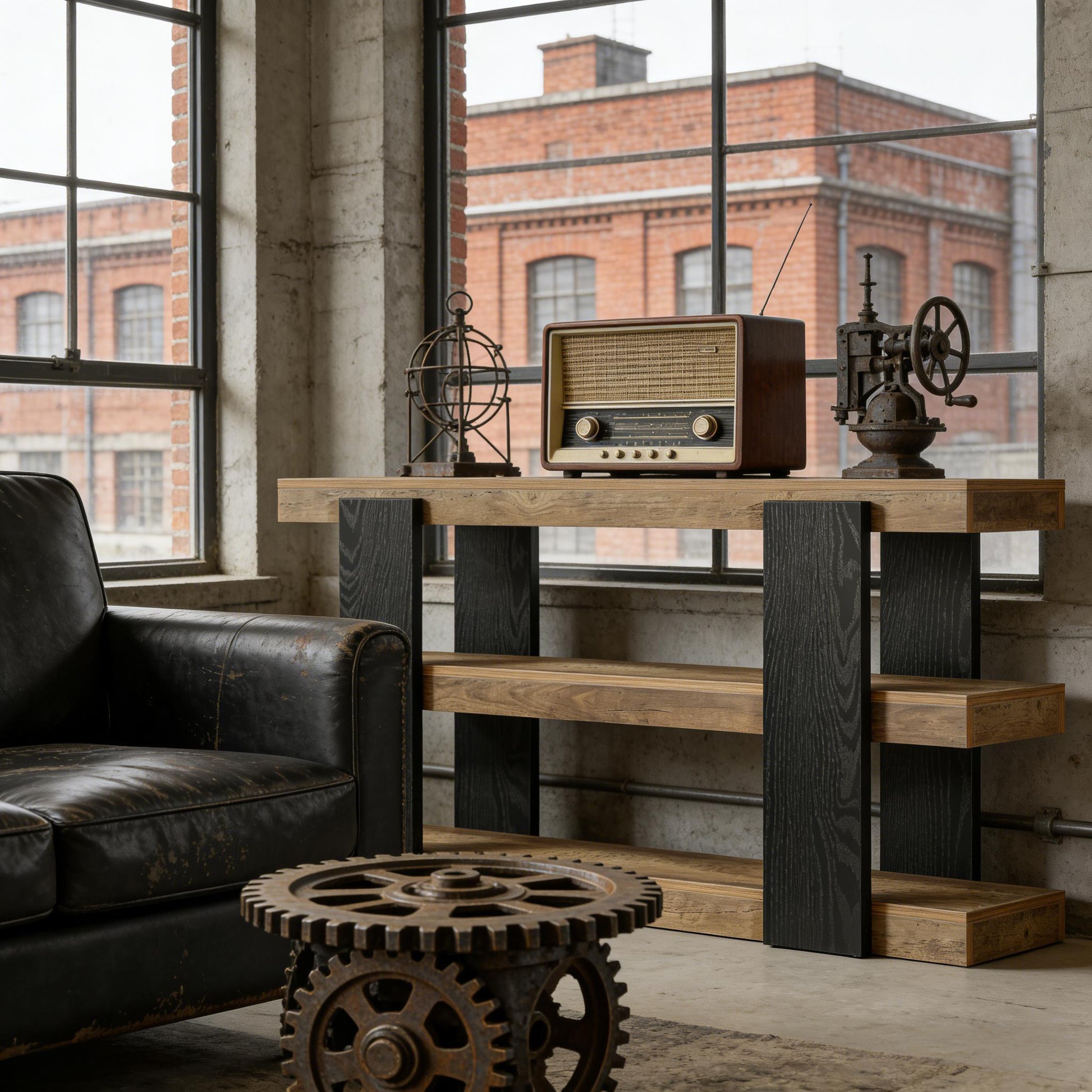 Versatile Side Table,Console Table,3-Tier Sofa Table,Entryway Table